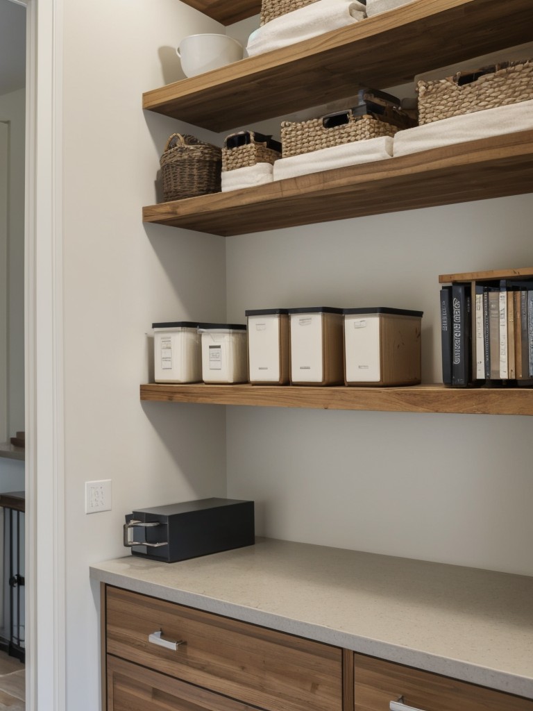 Use adjustable shelving to accommodate different sizes of items.