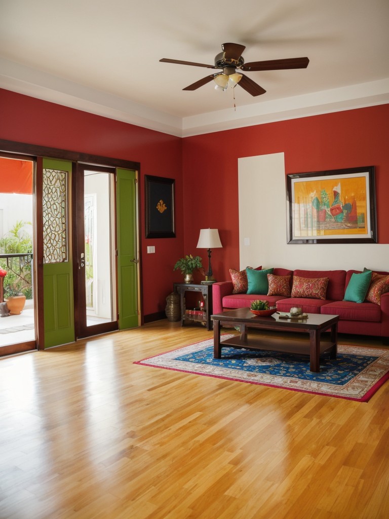 Opt for bold and vibrant colors for the walls or accent pieces in the pooja room to add a touch of personality.