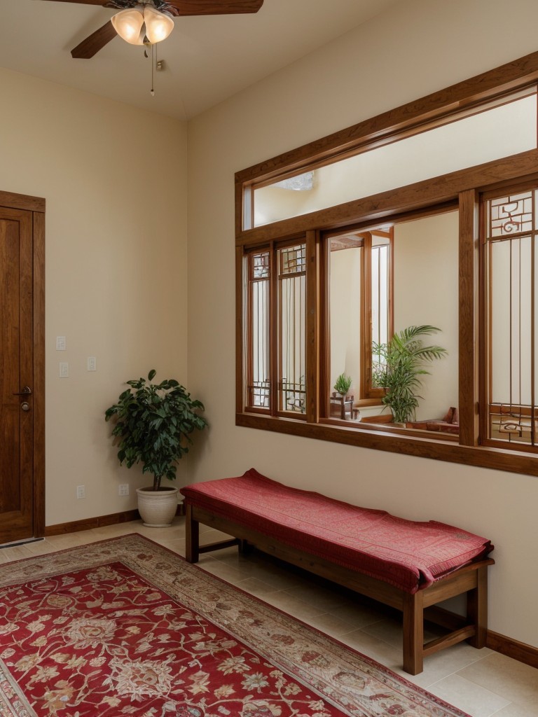 Think about incorporating built-in seating or a small bench in the pooja room for comfortable prayer sessions.