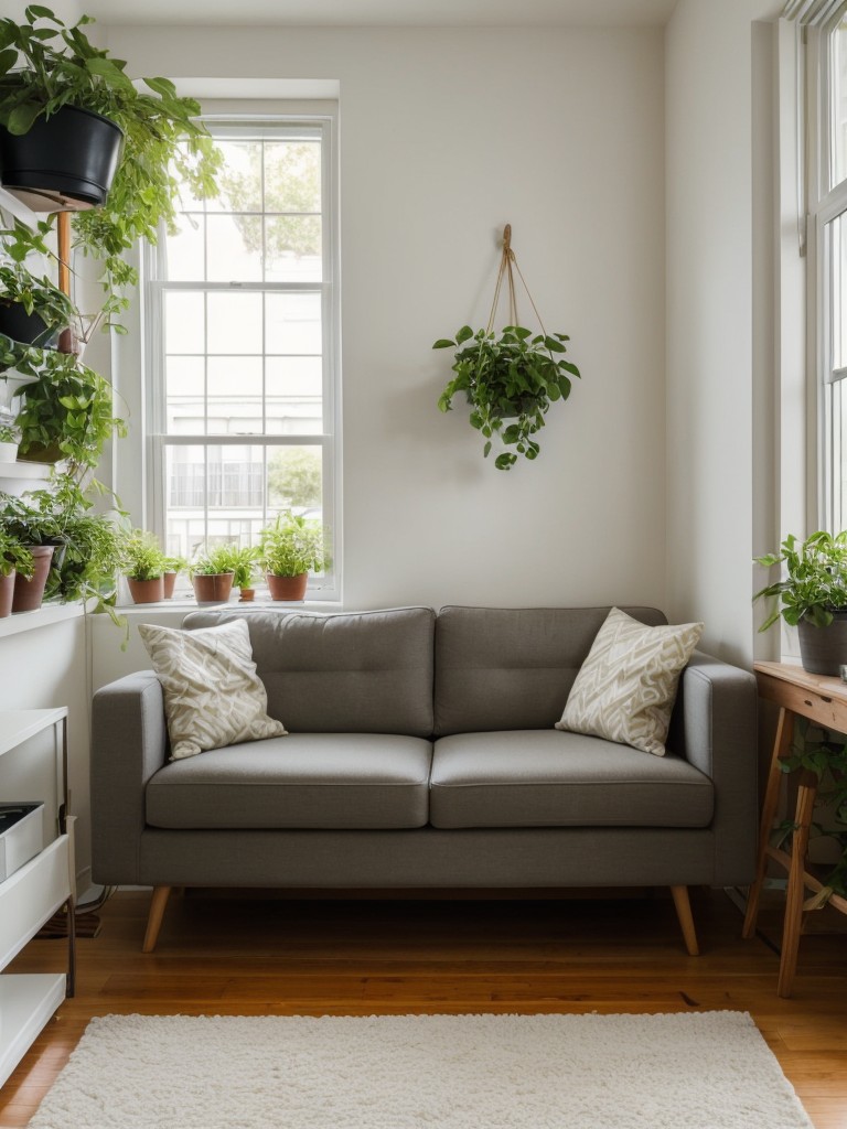 Affordable ways to incorporate greenery and plants into your small apartment design to add warmth and freshness.
