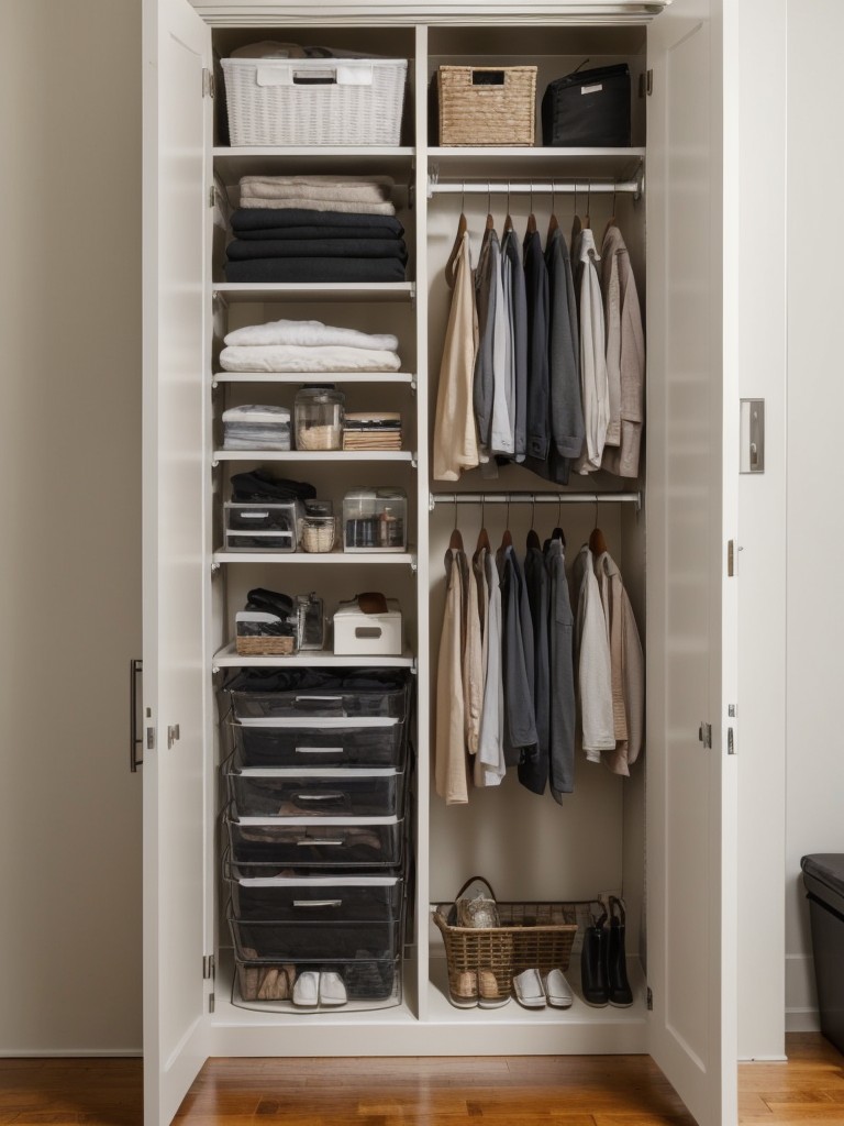 Clever organization tips and tricks for small apartment closets that won't break the bank.