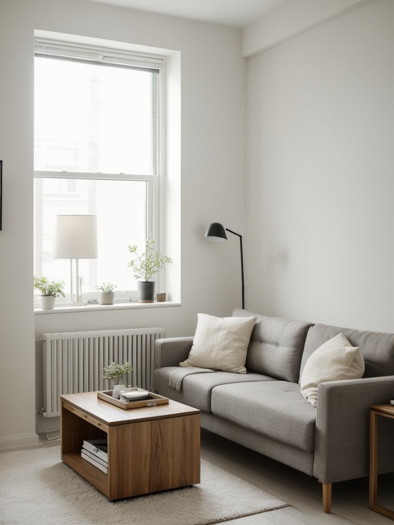 Create the illusion of more space by opting for light and neutral colors, multi-functional furniture, and minimalistic decor in your small studio apartment.