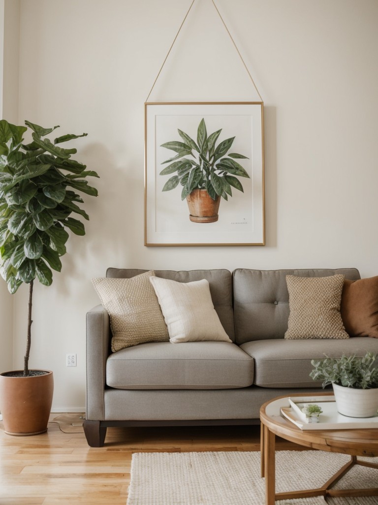 Incorporate decorative elements like hanging plants, artwork, and accent pillows to add personality and a sense of coziness to your small studio apartment.