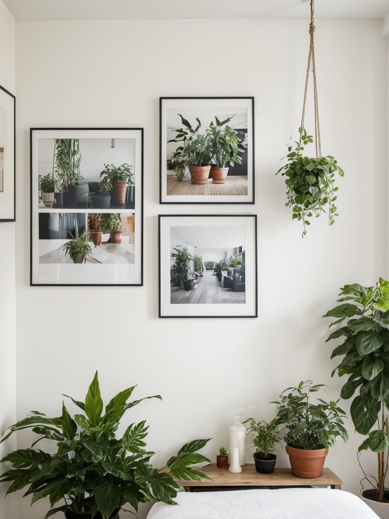 Affordable DIY wall decor ideas to add personality and style to your studio apartment, including gallery walls and hanging plants.