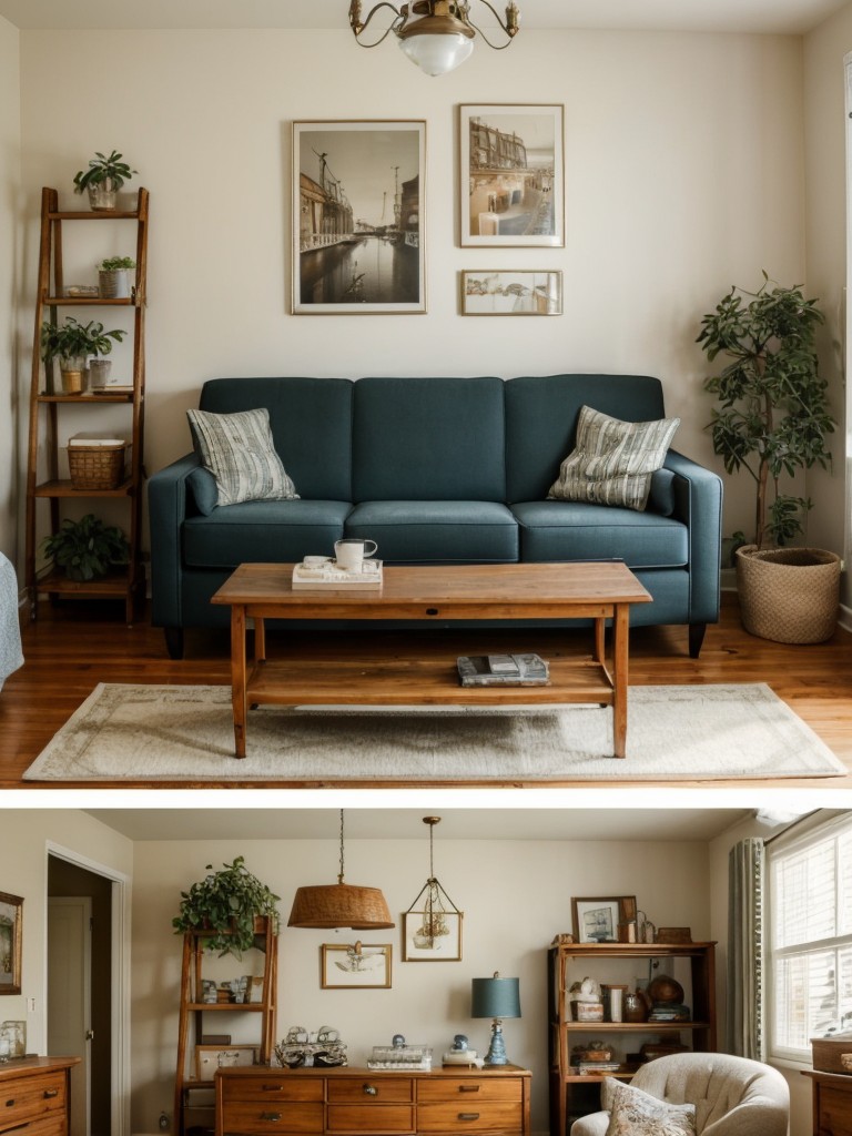 Inexpensive ways to add charm and character to your studio apartment, such as vintage finds, thrifted decor, and DIY projects.