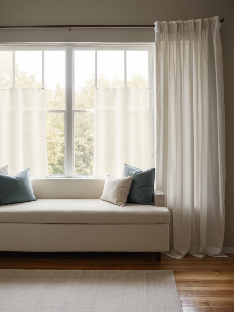 Maximize natural light by keeping window treatments minimal or using sheer curtains.