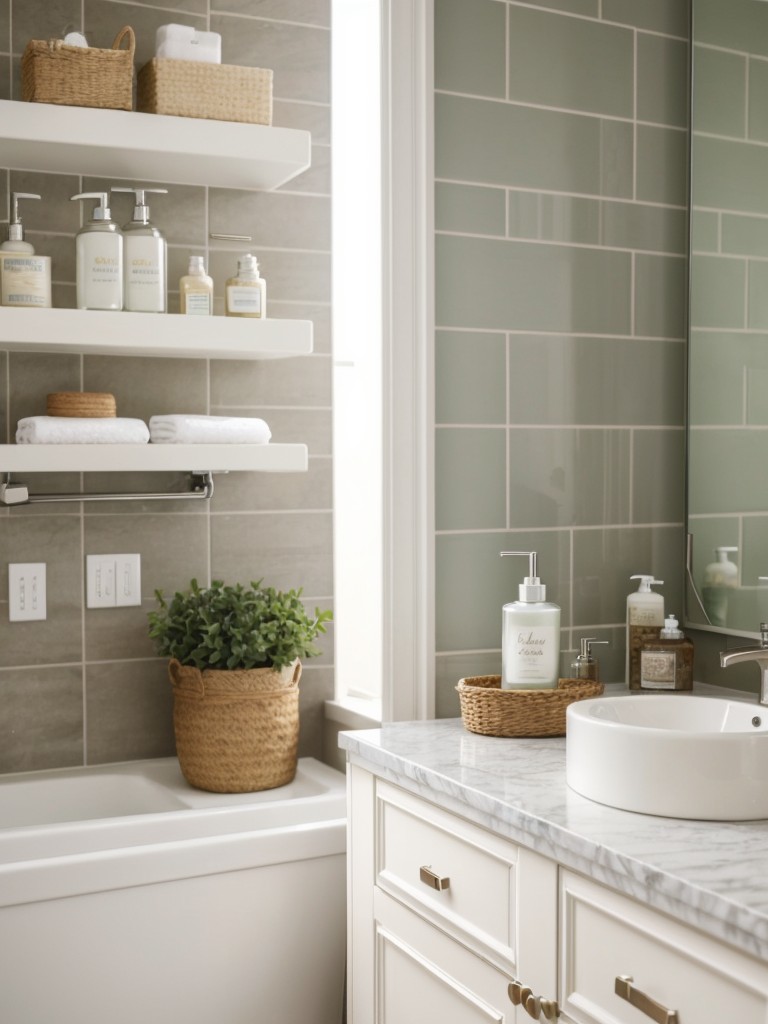 Budget-friendly ways to add a touch of luxury to your bathroom, such as plush towels, scented candles, or an essential oil diffuser.