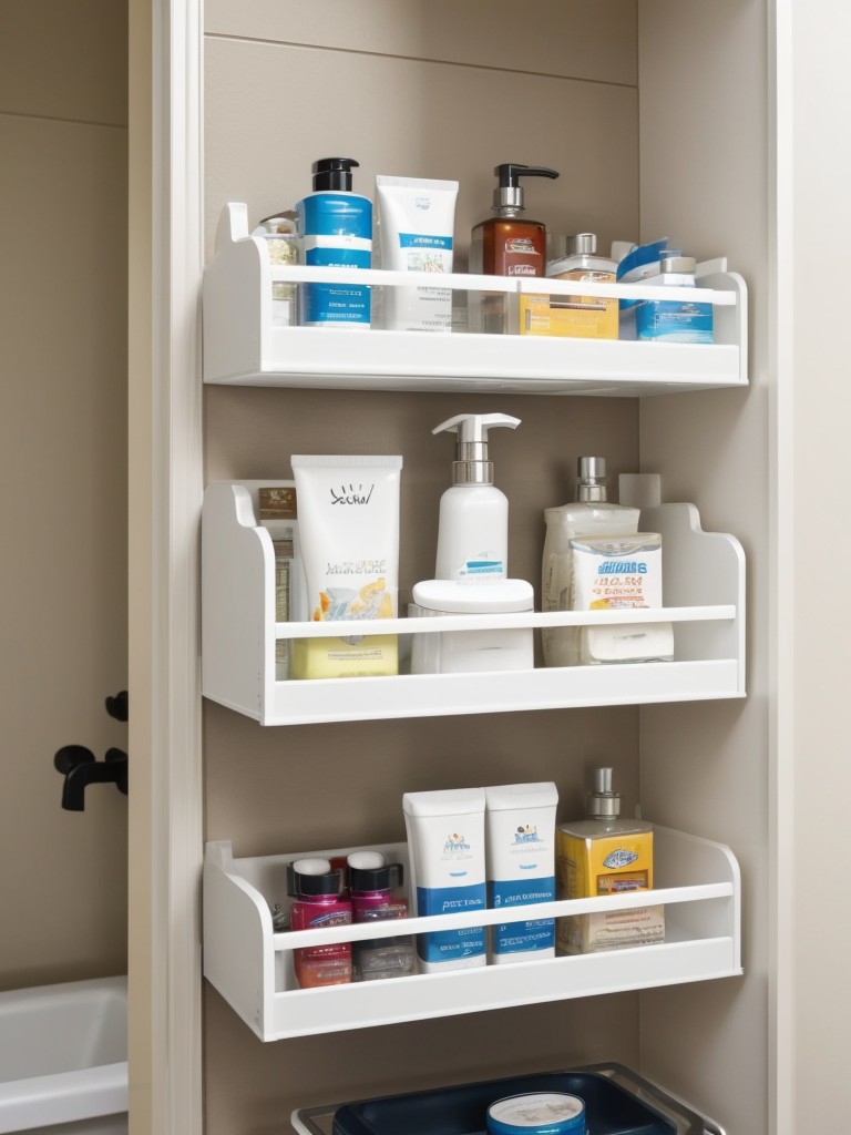 Dealing with limited counter space by utilizing wall-mounted organizers or using a tiered tray for organizing toiletries.