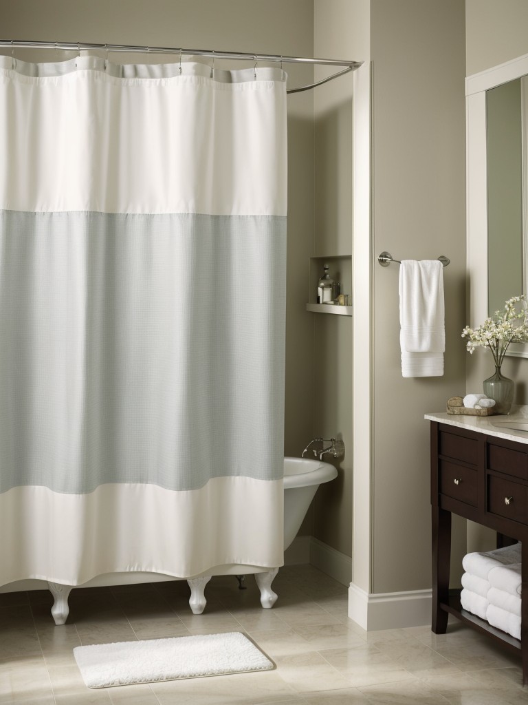 Choosing the perfect shower curtain to complement your bathroom's overall style and color scheme.