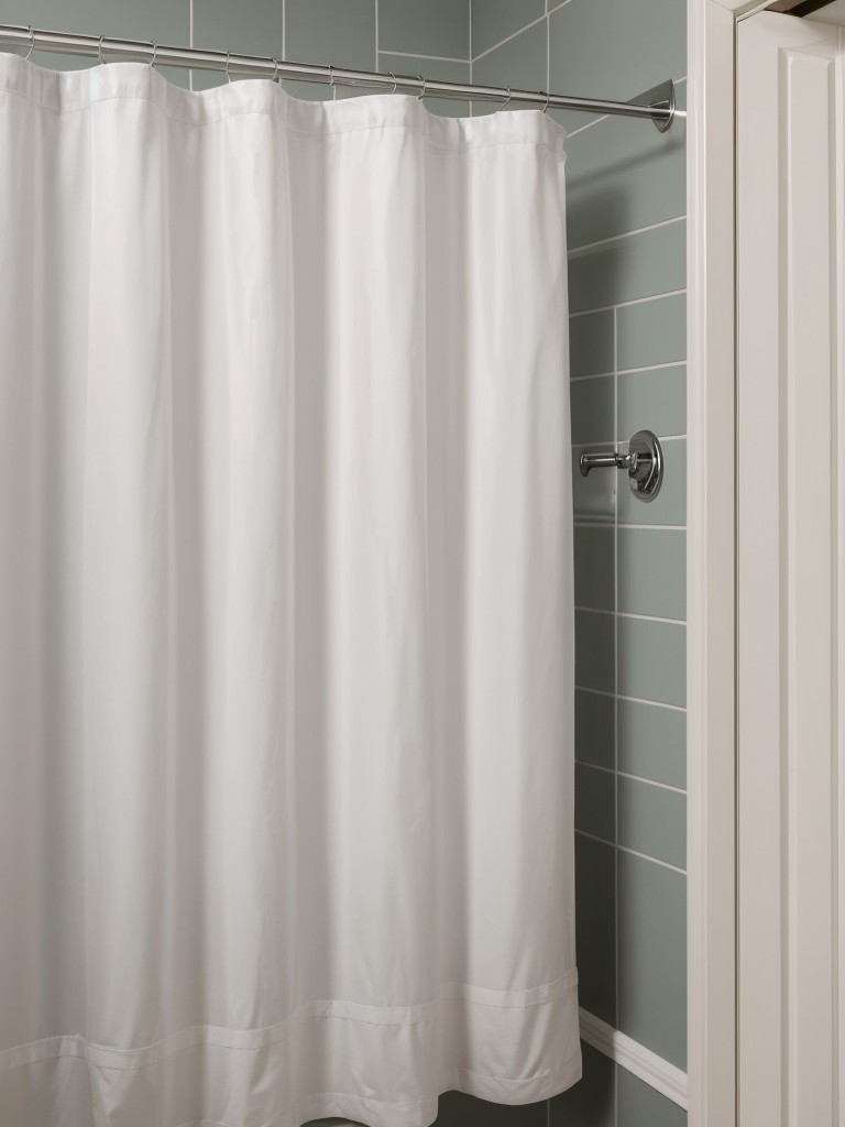 Incorporating a shower curtain with built-in hooks or rings for easy installation and hassle-free maintenance.