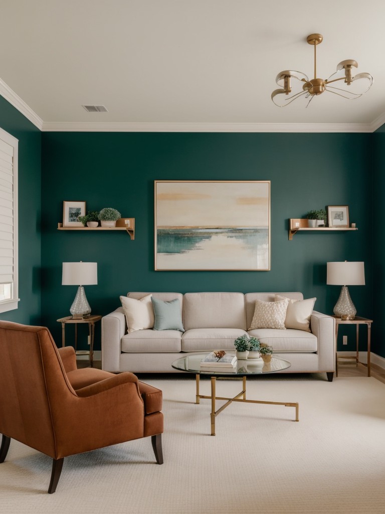Coordinated color scheme: Select a color palette that evokes a sense of sophistication and harmony, using complementary hues for the walls, furniture, and decor elements.