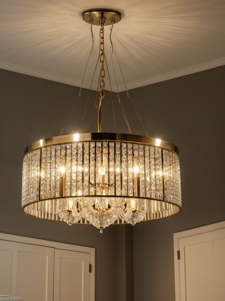 Decorative lighting: Install a beautiful chandelier or pendant lights to illuminate the room and add a touch of elegance.