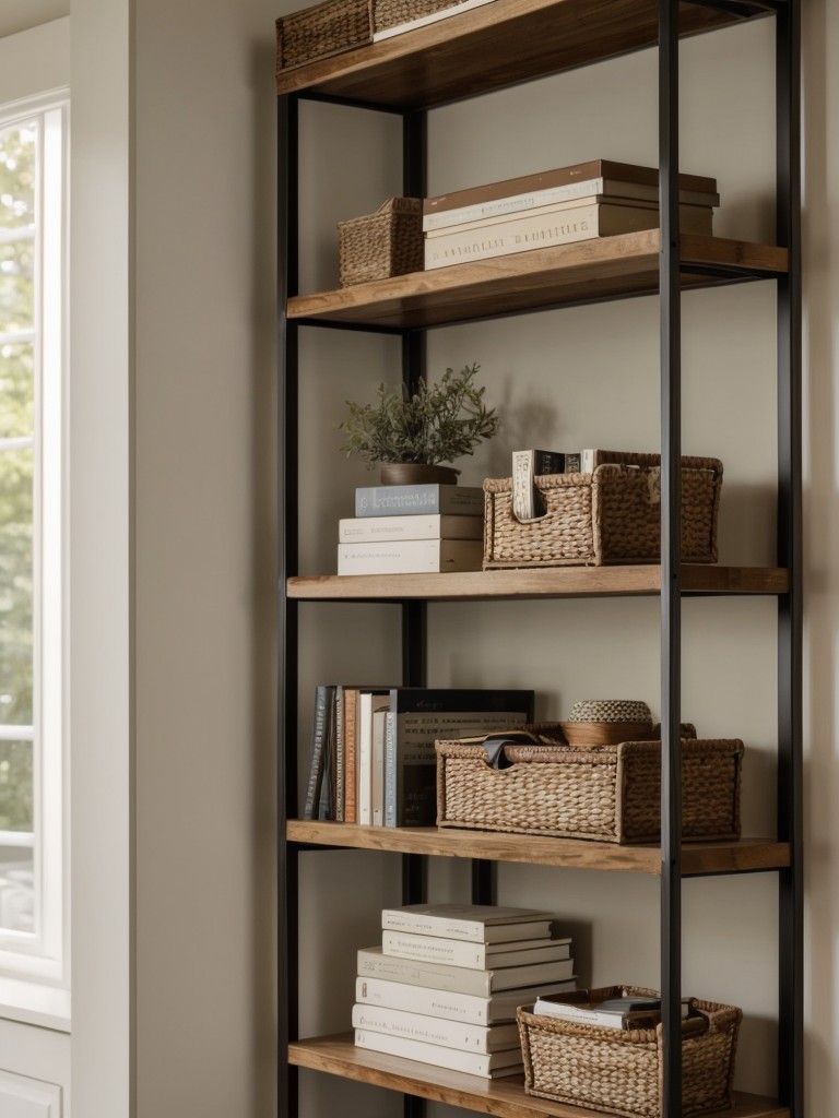 Open shelving: Utilize open shelves to display fashionable accessories, books, or decorative items, creating visual interest and showcasing personal style.