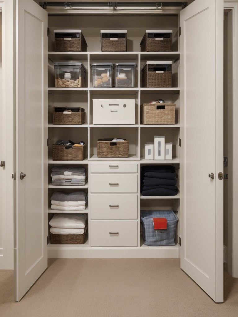 Integrating smart storage solutions, such as hidden shelves or a built-in closet system, to keep the bedroom clutter-free and organized.