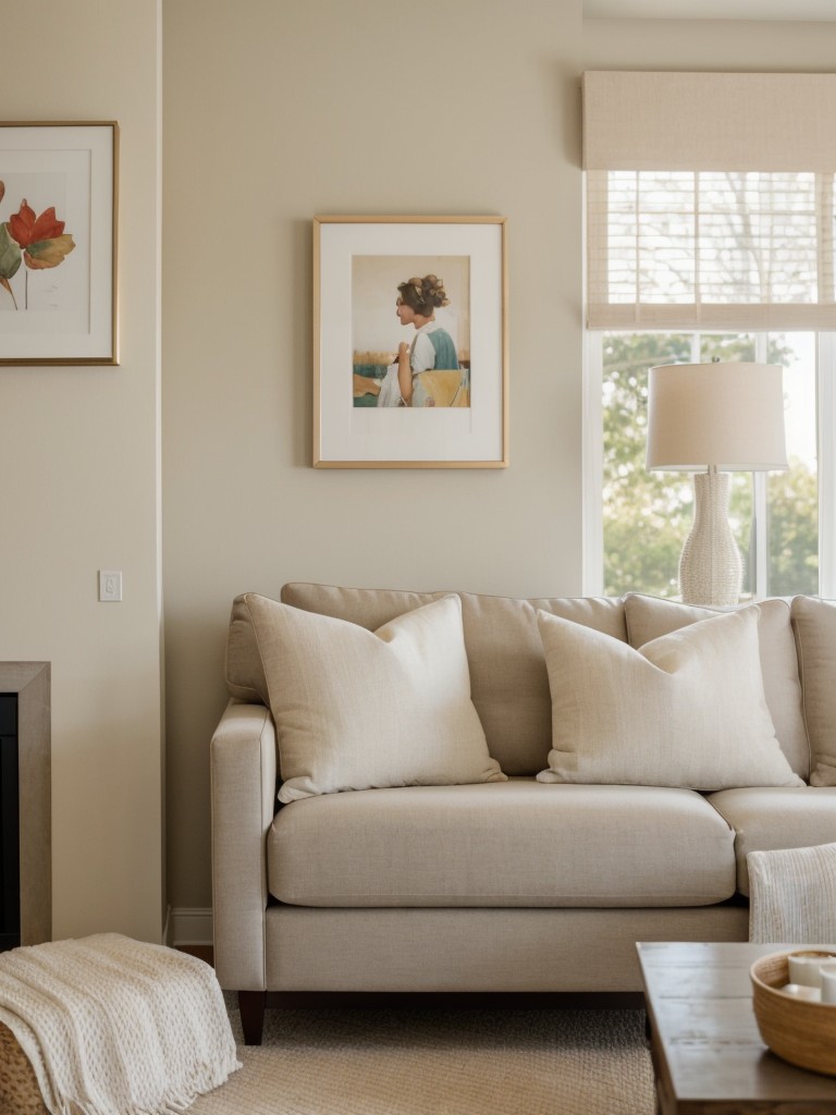 Using a neutral color palette with pops of color through accent pillows, throws, or artwork to create a calming yet lively atmosphere.