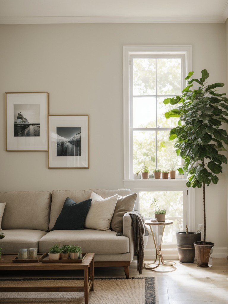 Consider adding decorative touches such as artwork or plants to give the room a more welcoming and homey atmosphere.