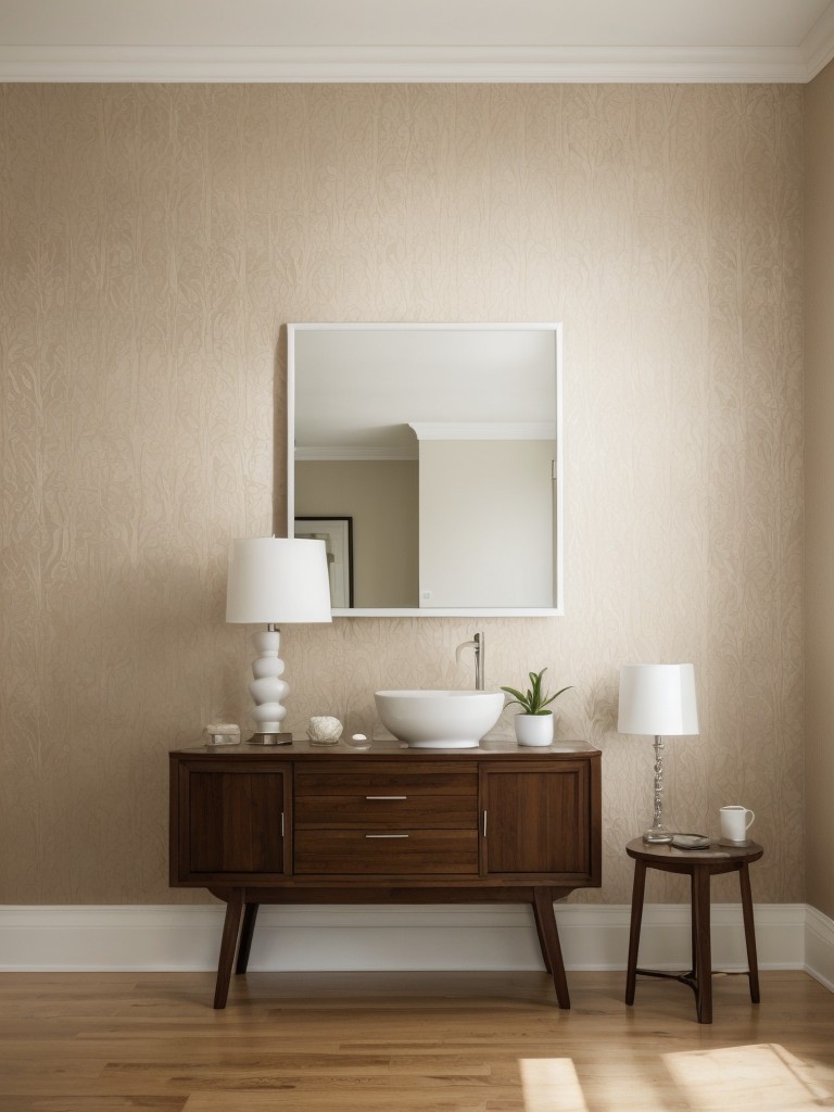 Enhance the room's aesthetics by using paint or wallpaper in calming, neutral tones.