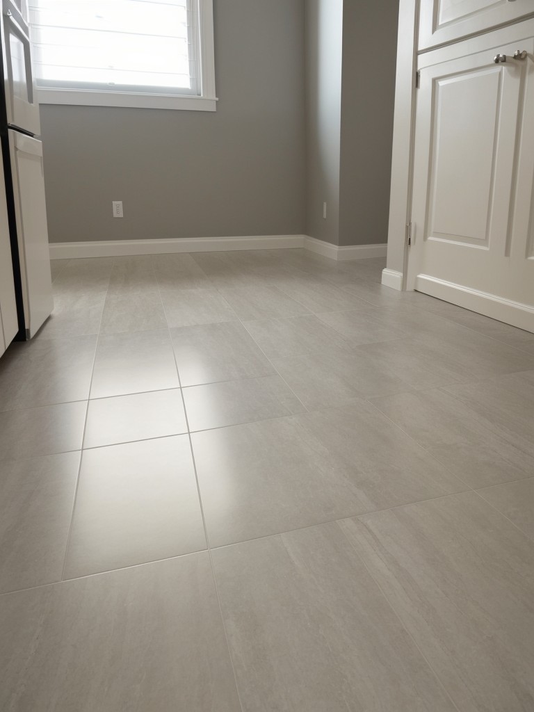 Install durable and easy-to-clean flooring materials such as vinyl or porcelain tiles to withstand heavy foot traffic.