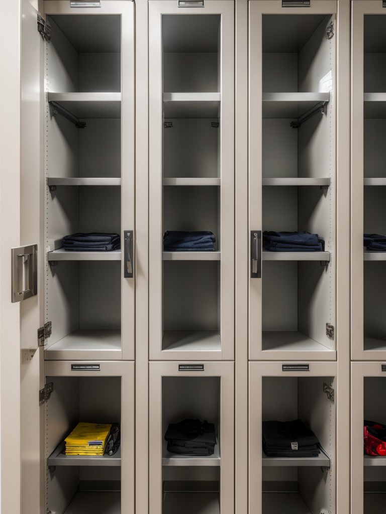 Install locked cabinets or individual lockers to provide security for residents' personal belongings.