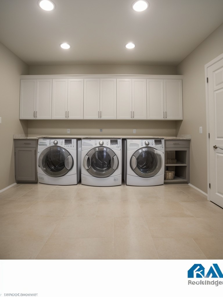 Install proper ventilation systems to prevent humidity and mold buildup within the laundry room.