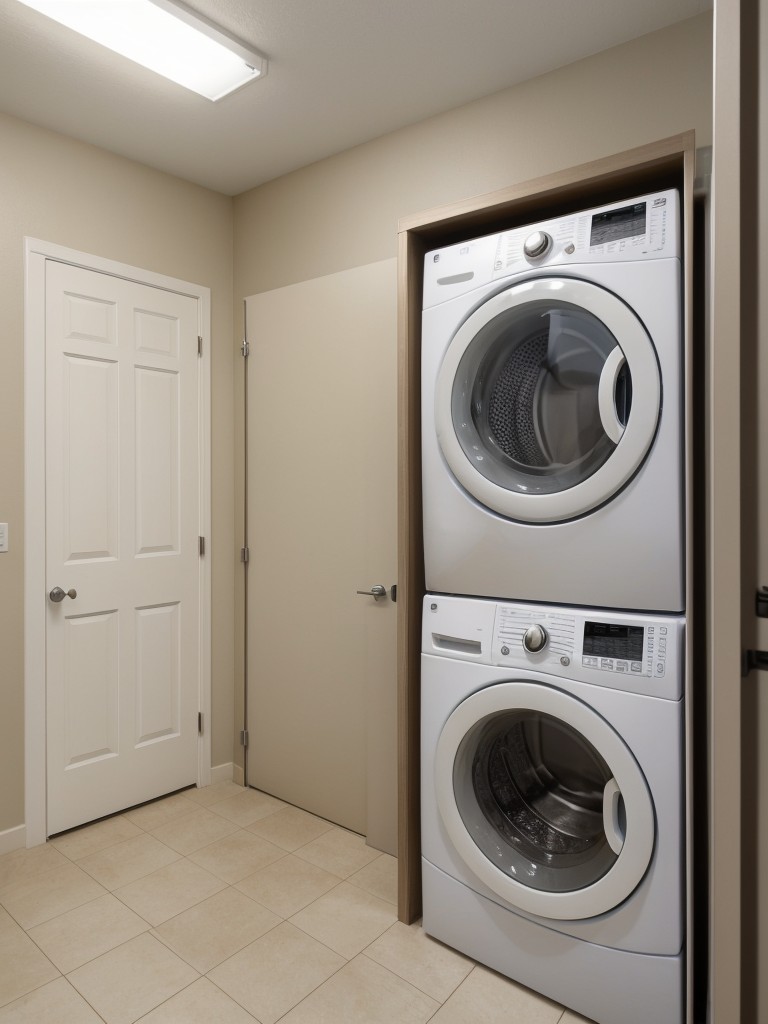 Provide clear signage and instructions for residents to easily navigate the laundry facilities.