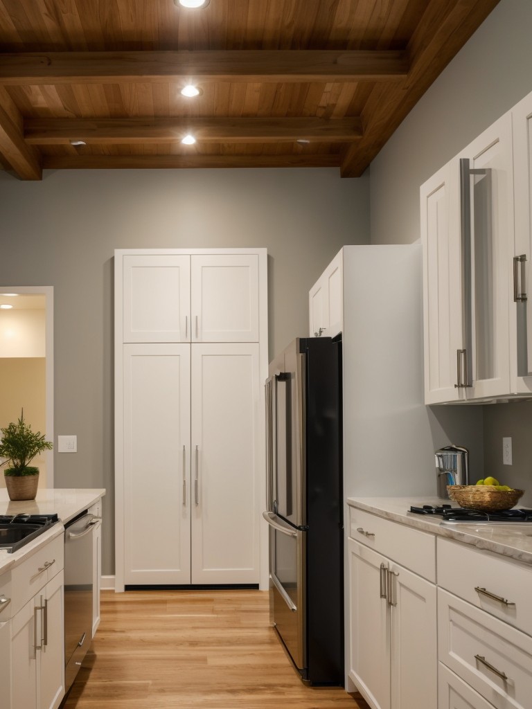 Use energy-efficient appliances and consider installing a motion sensor lighting system to conserve energy and reduce utility costs.