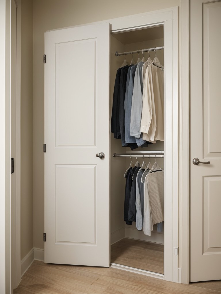 Attach a folding ironing board to the back of a closet or laundry room door.