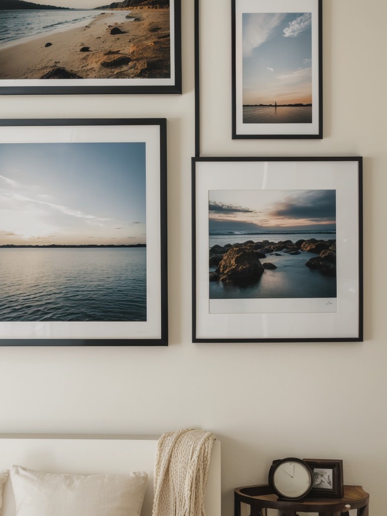 Creating a DIY gallery wall using framed prints, photographs, or artwork for an affordable and personal touch.