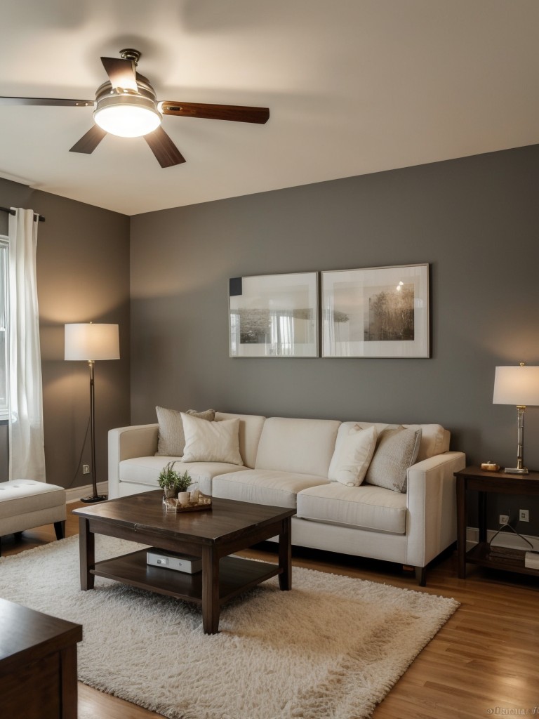 Incorporating inexpensive lighting fixtures and creative lighting solutions to enhance your apartment's ambiance.