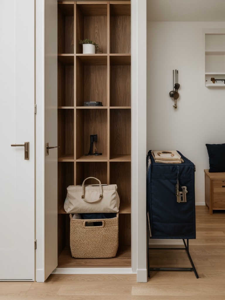 Combine functionality and style by choosing an apartment entrance door with built-in storage solutions, such as hooks or built-in shelves, providing a convenient spot for jackets, bags, and keys.