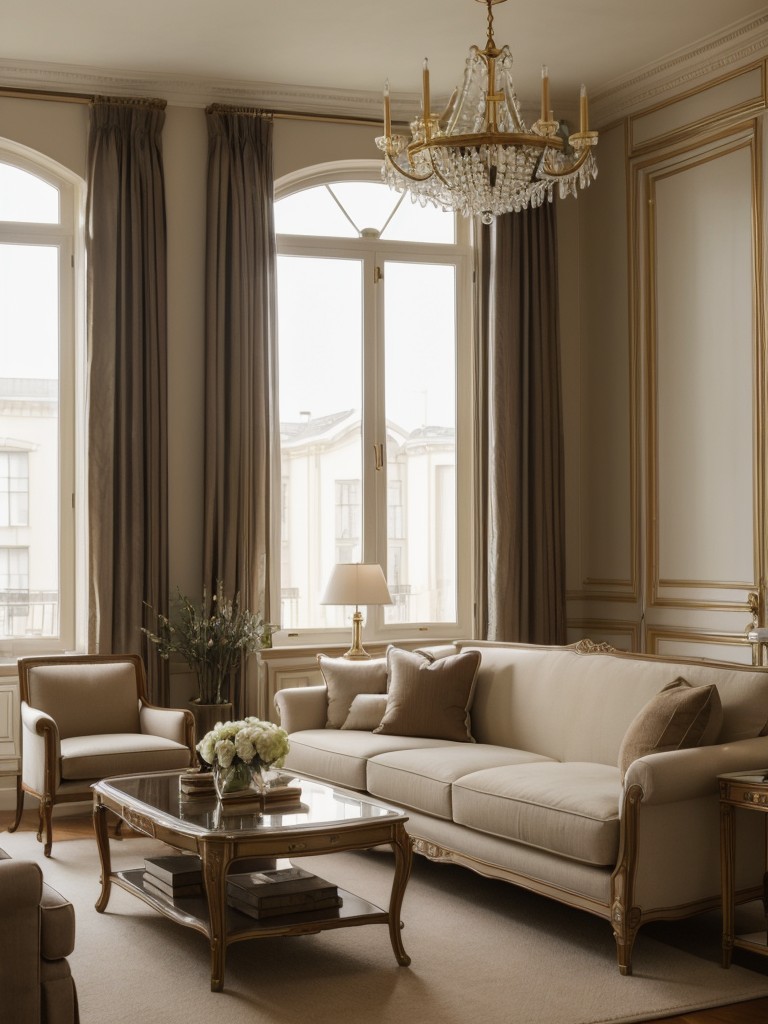 Classic gentlemen's apartment design with elegant furniture, sophisticated color schemes, and refined accessories.