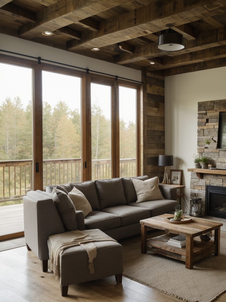 Bring the outdoors in by incorporating natural elements like reclaimed wood, stone accents, and organic textiles in your apartment design.