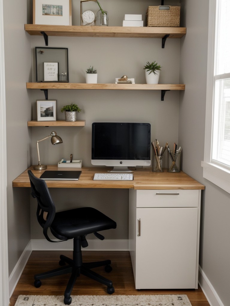 Consider incorporating a small workspace or home office area with a desk and comfortable chair.