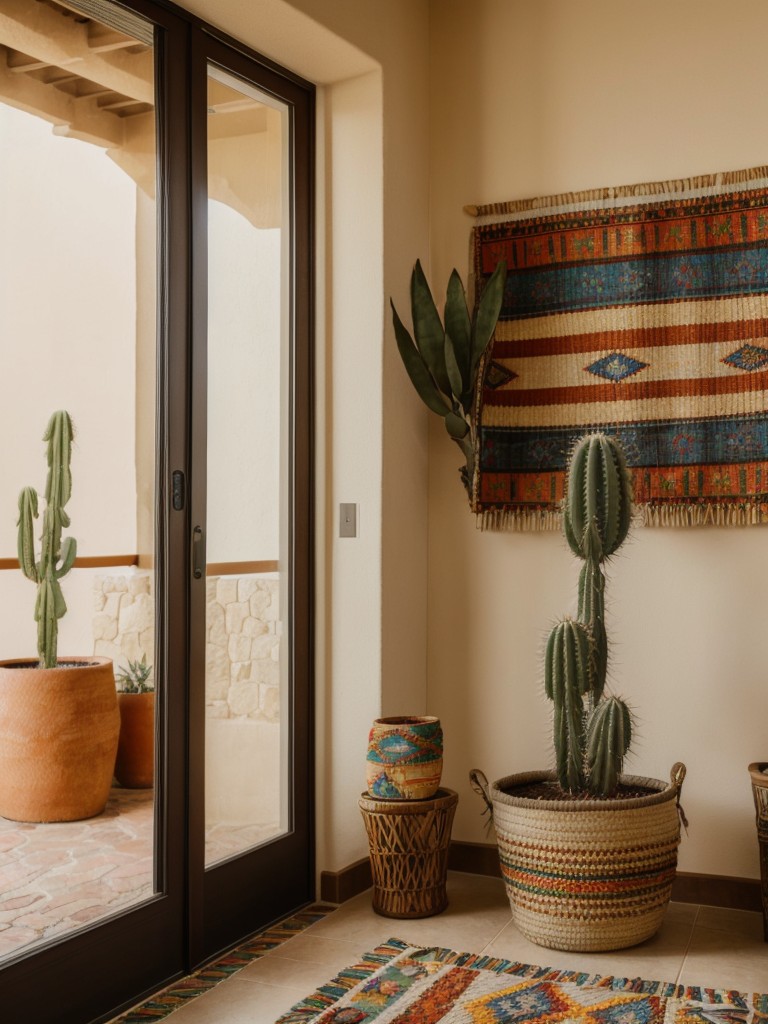 Embrace the beauty of El Paso with southwestern-inspired decor, such as cacti, woven textiles, and Native American artwork.