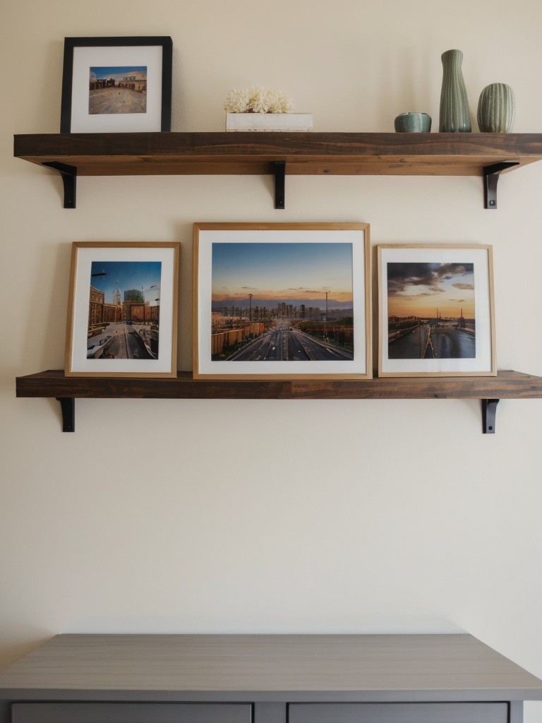 Incorporate a gallery wall or a display shelf to showcase your favorite El Paso photos, postcards, or artwork.