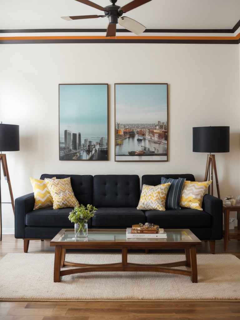 Use a statement piece, such as a colorful accent wall or a unique piece of furniture, to add personality to your apartment.