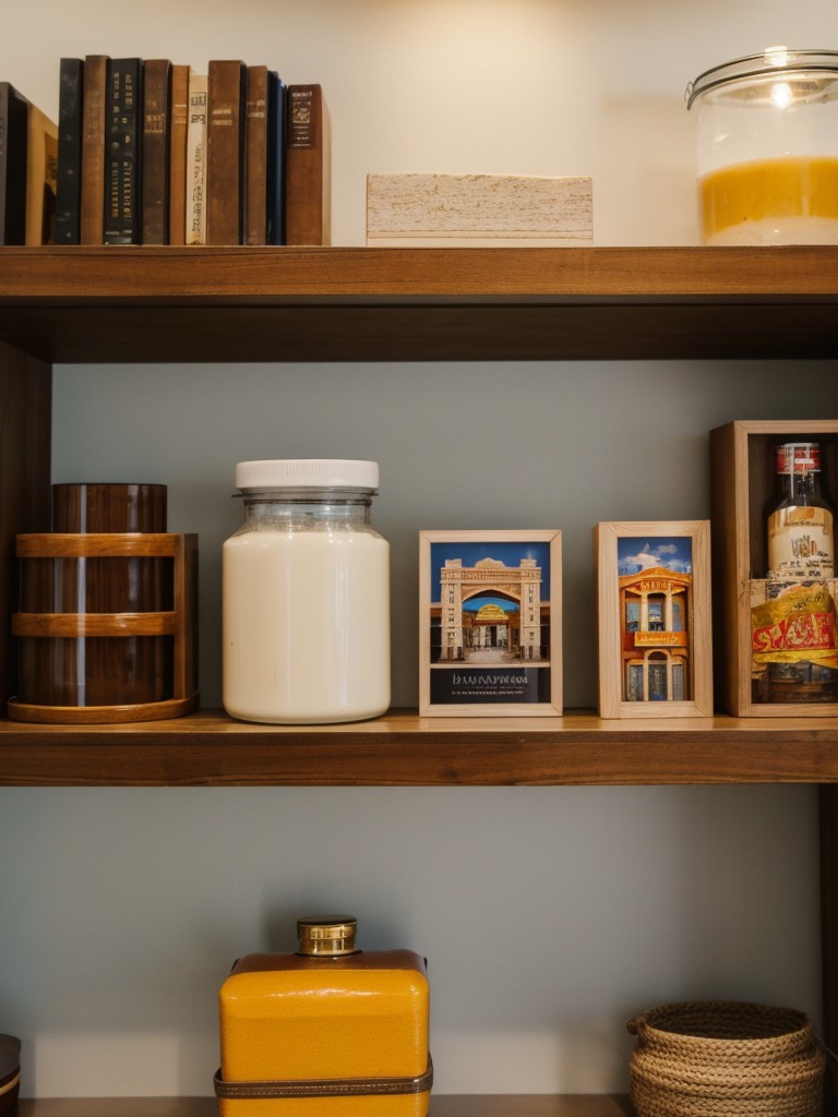 Utilize floating shelves to display unique souvenirs or mementos from your time in El Paso.