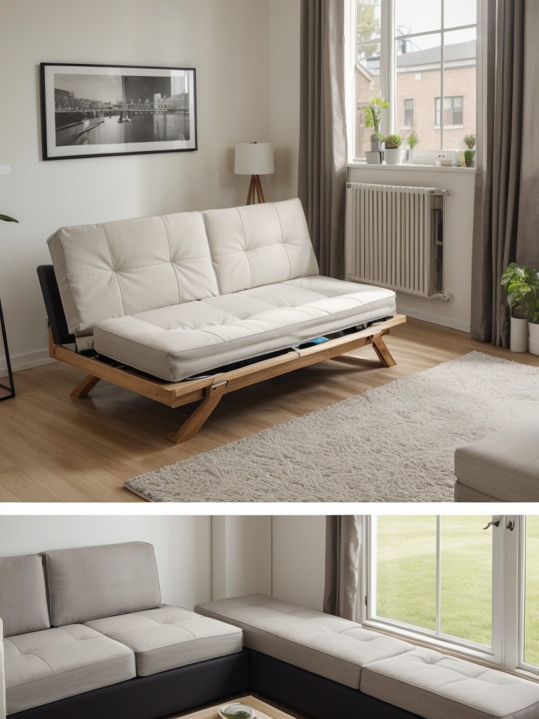 Choosing multifunctional furniture pieces, such as a sofa bed or a foldable dining table, to optimize space in the apartment without breaking the bank.