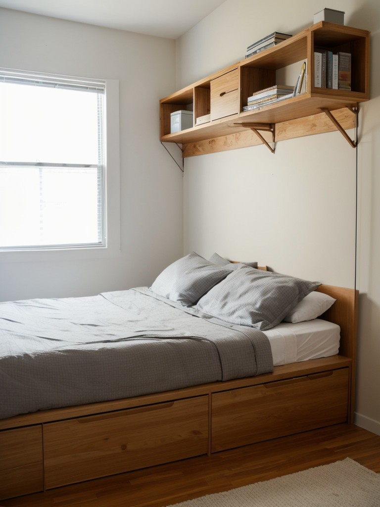 Utilizing creative storage solutions, such as hanging shelves or under-bed organizers, to make the most of a small budget apartment.