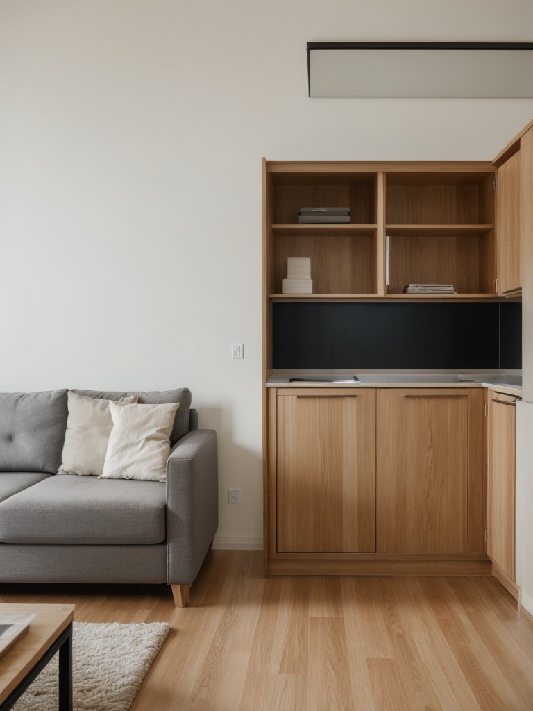 Utilizing space-saving furniture and innovative storage options to optimize a small budget apartment.