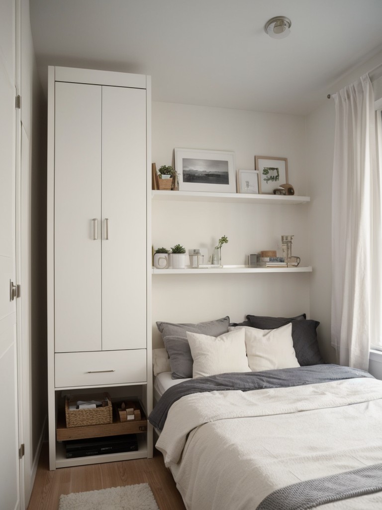 Create a cozy and functional small bedroom with IKEA's space-saving designs and smart organization options.