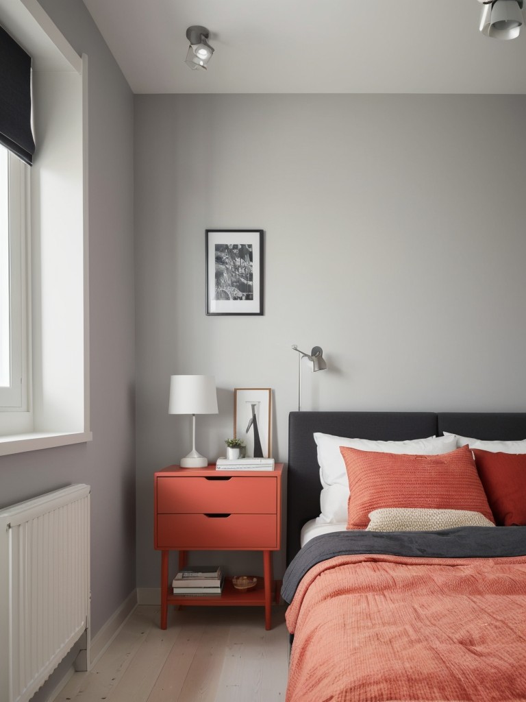 Design a small bedroom with a touch of uniqueness using IKEA's bold and statement-making furniture pieces and accessories.