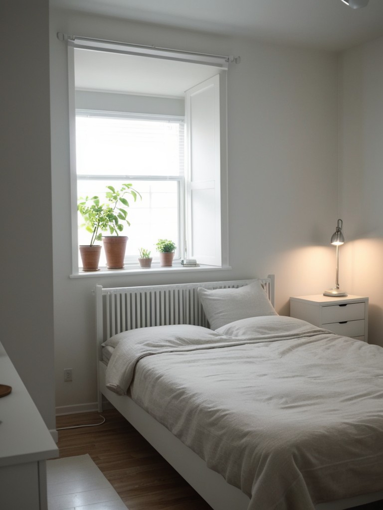 Incorporate IKEA's stylish and affordable lighting options to create a well-lit and inviting atmosphere in a small bedroom.