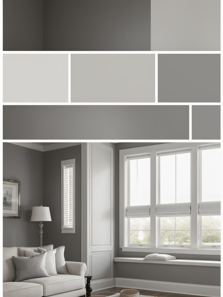 Classic and timeless color palette with shades of gray and white, creating an elegant and sophisticated ambiance.