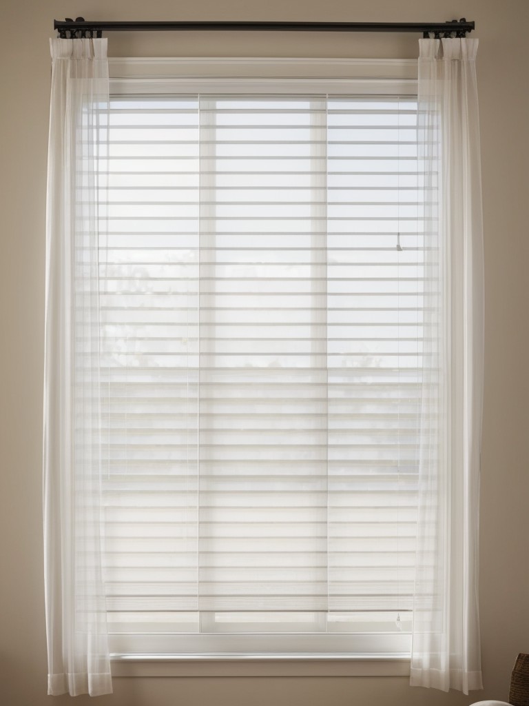 Combine sheer curtains with light-filtering roller blinds for a versatile window treatment that allows you to control the level of brightness and privacy in your living space.