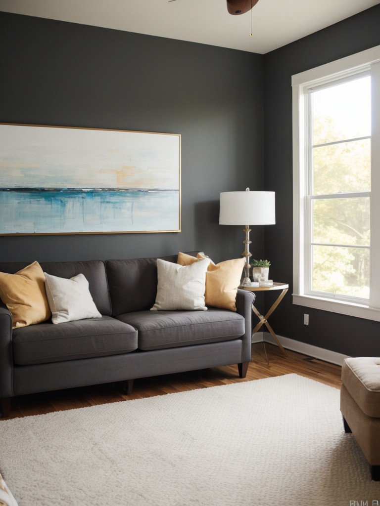 Implementing a cohesive color scheme and utilizing inexpensive paint or wallpaper options to transform a living room without breaking the budget.