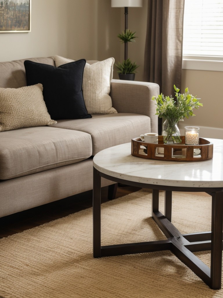 Opting for DIY accent pieces, such as homemade artwork or customized coffee tables, to personalize the living room without costly purchases.