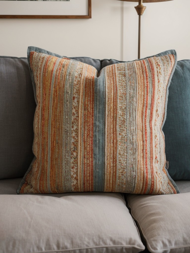 Add pops of color and texture with decorative pillows, throws, and artwork to make the combined space feel cozy and inviting.