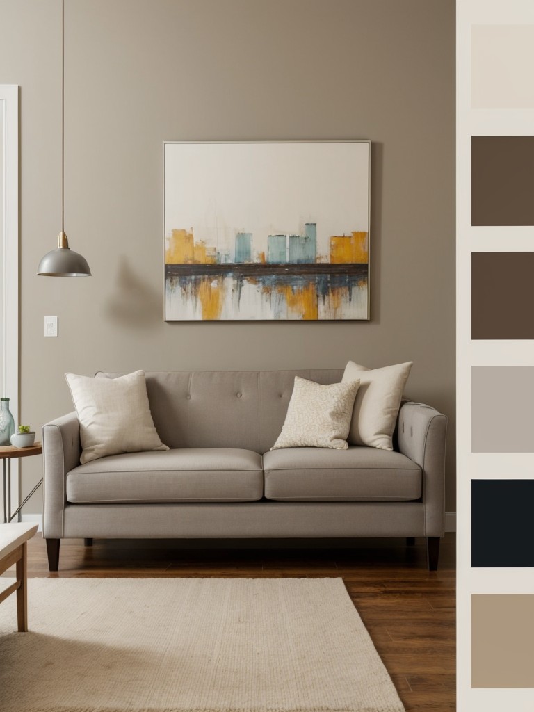 Create a cohesive look by using a consistent color palette for the living and dining areas, such as cool neutrals or bold pops of color.