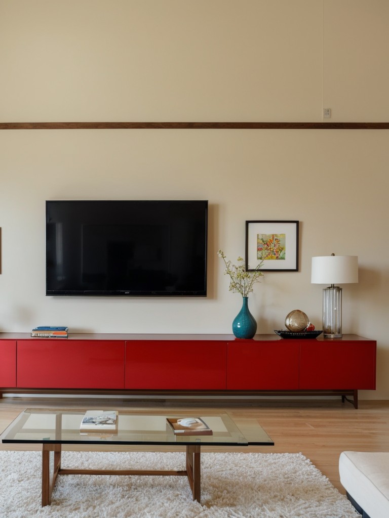 Creating a focal point in your living room with a statement piece of furniture, like a bold-colored sofa, a unique coffee table, or an eye-catching media console.